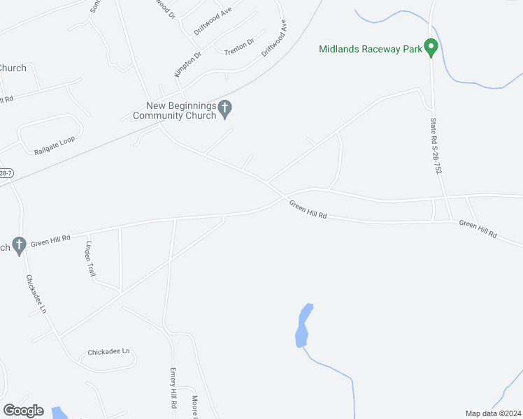 map of restaurants, bars, coffee shops, grocery stores, and more near 2003 Green Hill Rd in Lugoff