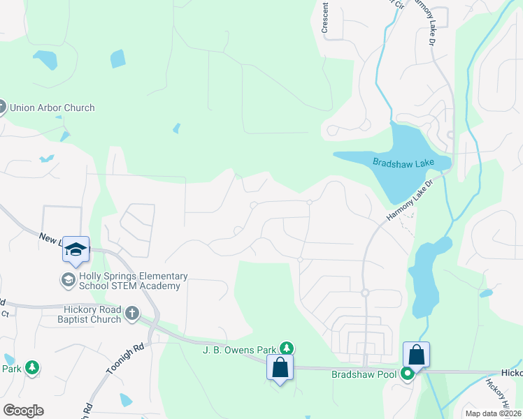 map of restaurants, bars, coffee shops, grocery stores, and more near 327 Ridgewood Trail in Canton