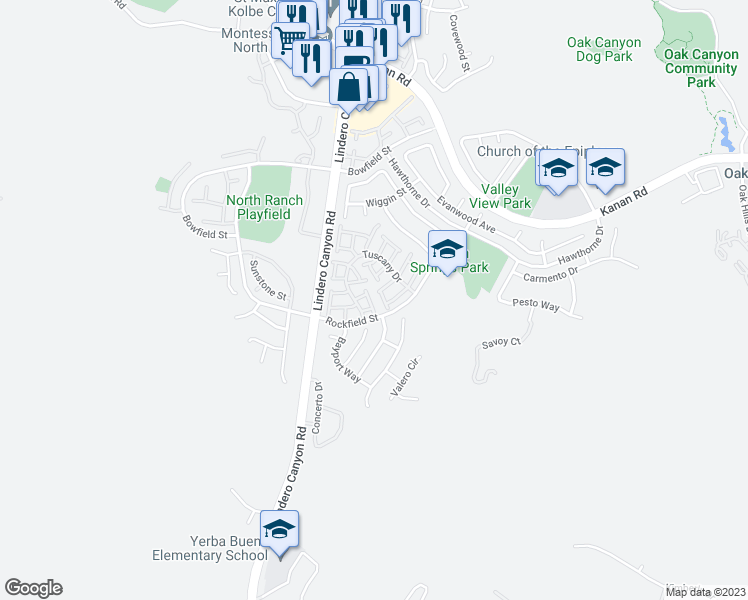 map of restaurants, bars, coffee shops, grocery stores, and more near 348 Turin Street in Oak Park