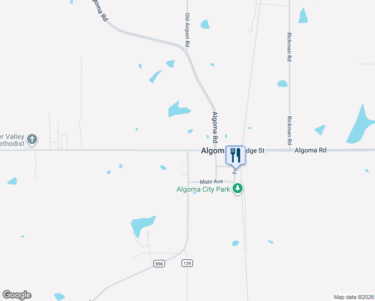 map of restaurants, bars, coffee shops, grocery stores, and more near 154 Macedonia Road in Pontotoc