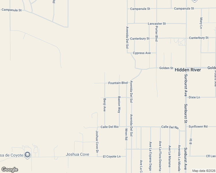 map of restaurants, bars, coffee shops, grocery stores, and more near 4225 Benji Avenue in Joshua Tree