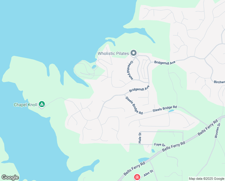 map of restaurants, bars, coffee shops, grocery stores, and more near 979 Bridge Mill Avenue in Canton