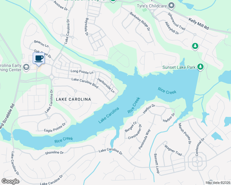 map of restaurants, bars, coffee shops, grocery stores, and more near 156 Harborside Circle in Columbia