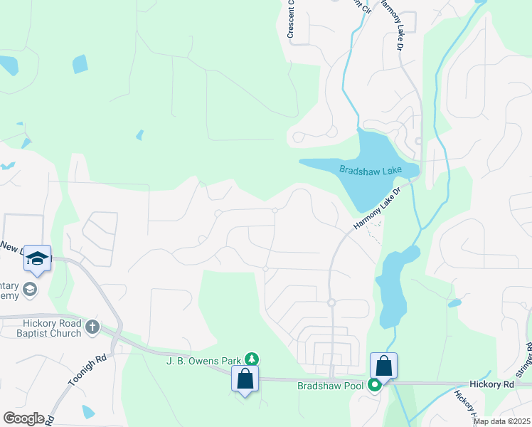 map of restaurants, bars, coffee shops, grocery stores, and more near 303 Ridgewood Trail in Canton