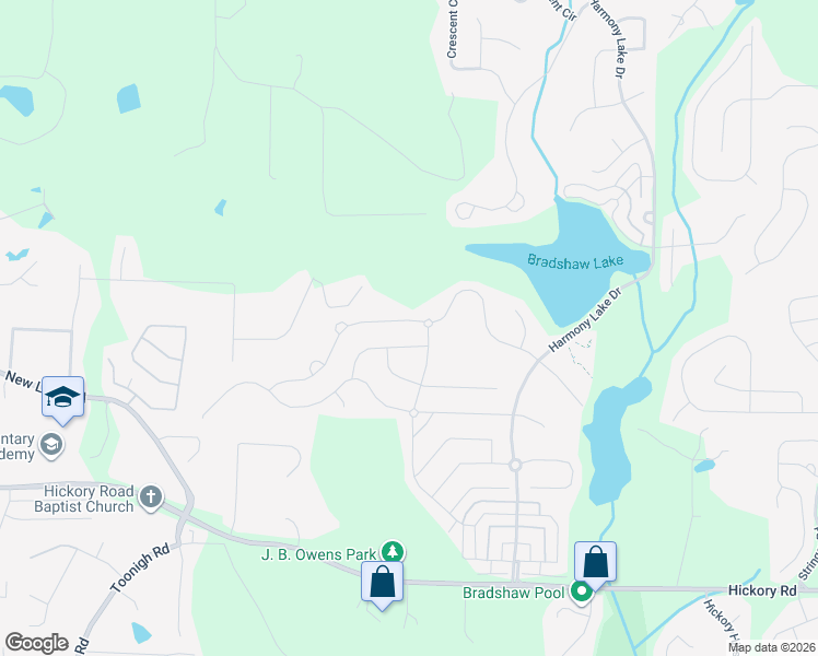 map of restaurants, bars, coffee shops, grocery stores, and more near 305 Ridgewood Trail in Canton