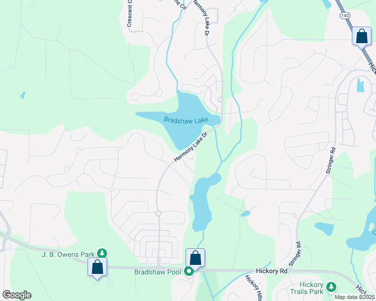 map of restaurants, bars, coffee shops, grocery stores, and more near 318 Harmony Lake Drive in Canton