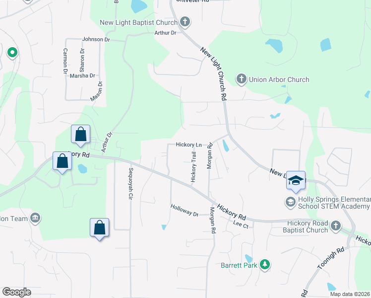 map of restaurants, bars, coffee shops, grocery stores, and more near 164 Nature Cove in Canton