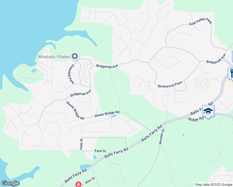 map of restaurants, bars, coffee shops, grocery stores, and more near 148 Henley Street in Canton