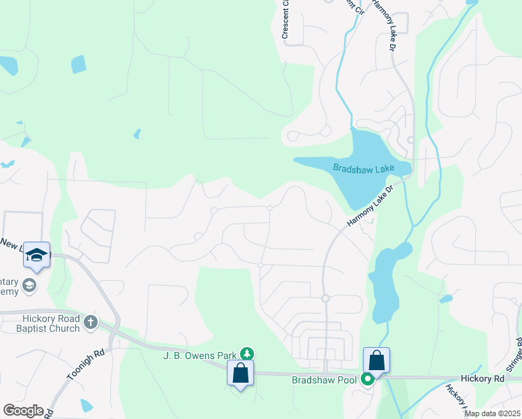 map of restaurants, bars, coffee shops, grocery stores, and more near 303 Ridgewood Trail in Canton