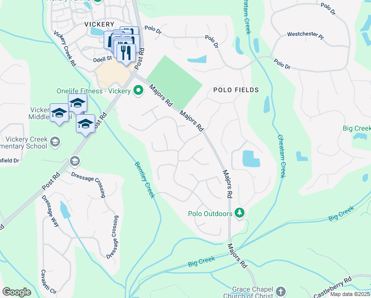 map of restaurants, bars, coffee shops, grocery stores, and more near 6315 Buckingham Circle in Cumming