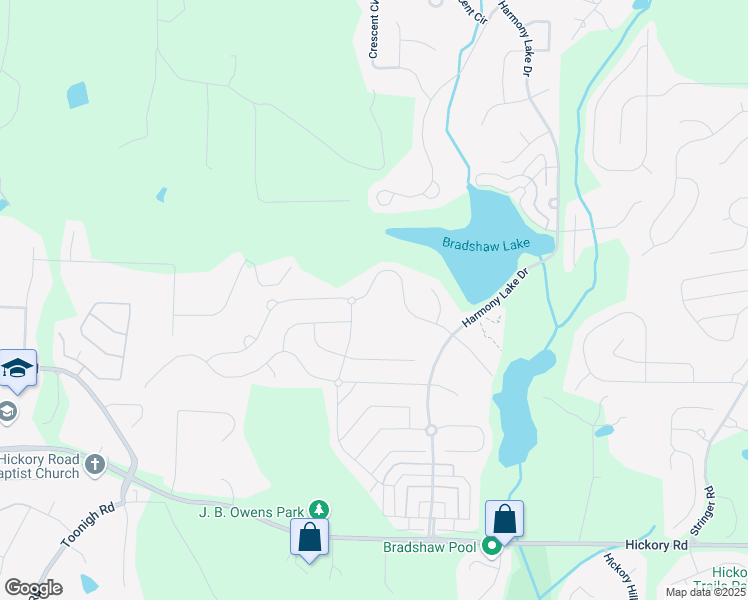 map of restaurants, bars, coffee shops, grocery stores, and more near 155 Edgewater Trail in Canton