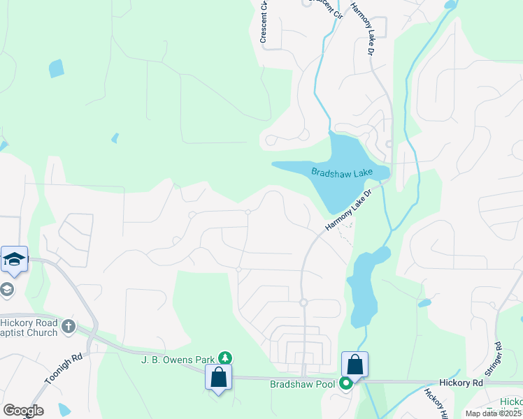 map of restaurants, bars, coffee shops, grocery stores, and more near 155 Edgewater Trail in Canton