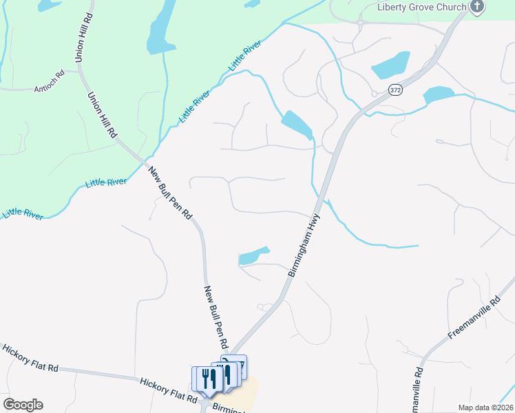 map of restaurants, bars, coffee shops, grocery stores, and more near 10185 Cedar Ridge Drive in Alpharetta