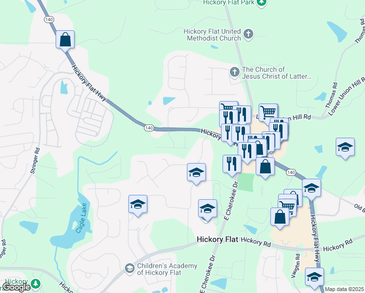 map of restaurants, bars, coffee shops, grocery stores, and more near 212 Birchwood Row in Canton
