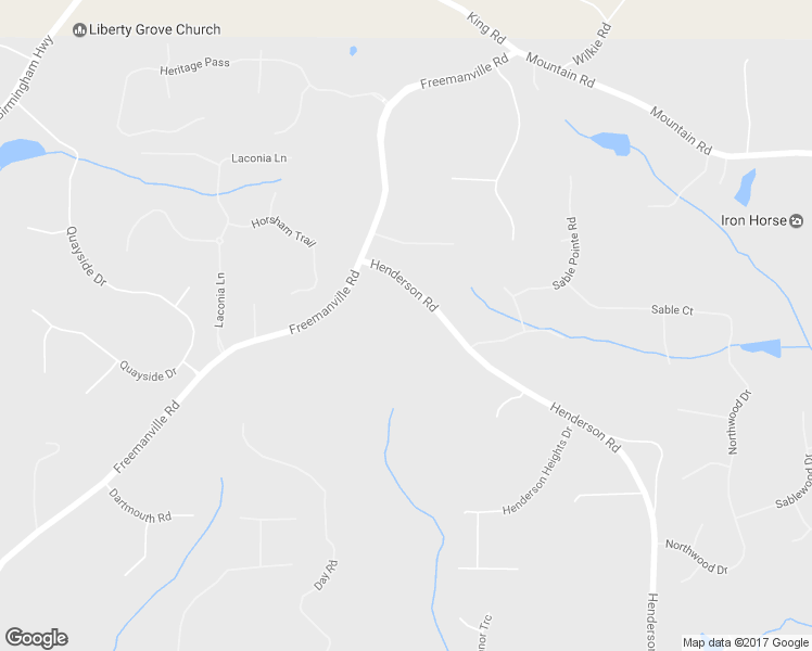 map of restaurants, bars, coffee shops, grocery stores, and more near 16335 Henderson Road in Alpharetta