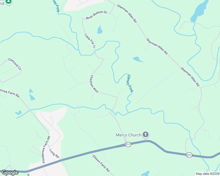 map of restaurants, bars, coffee shops, grocery stores, and more near 5156 Ozark Lane in Gainesville