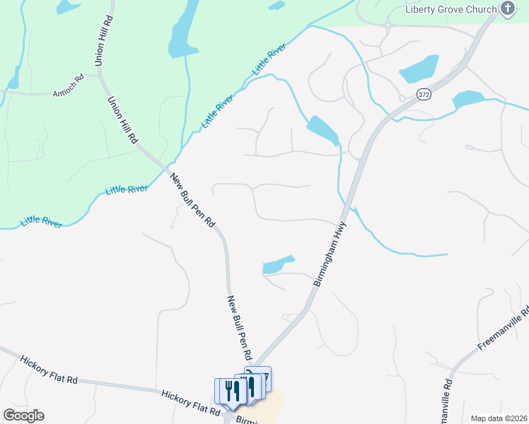 map of restaurants, bars, coffee shops, grocery stores, and more near 10220 Cedar Ridge Drive in Alpharetta