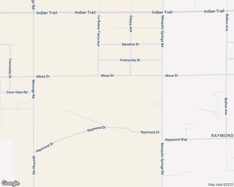 map of restaurants, bars, coffee shops, grocery stores, and more near Mesa Drive in Twentynine Palms