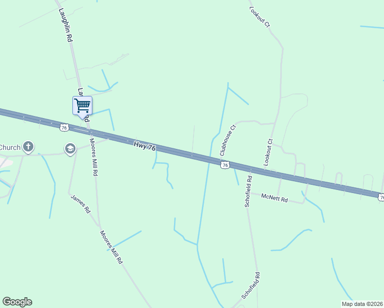 map of restaurants, bars, coffee shops, grocery stores, and more near U.S. 76 in Marion