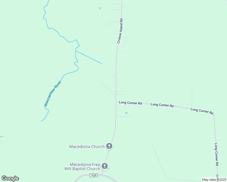 map of restaurants, bars, coffee shops, grocery stores, and more near 697 Crusoe Island Road in Whiteville