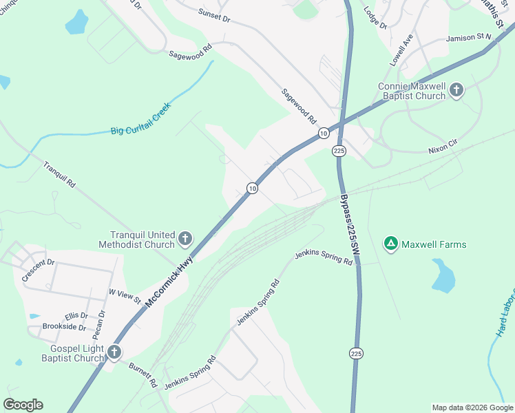 map of restaurants, bars, coffee shops, grocery stores, and more near 1507 McCormick Highway in Greenwood
