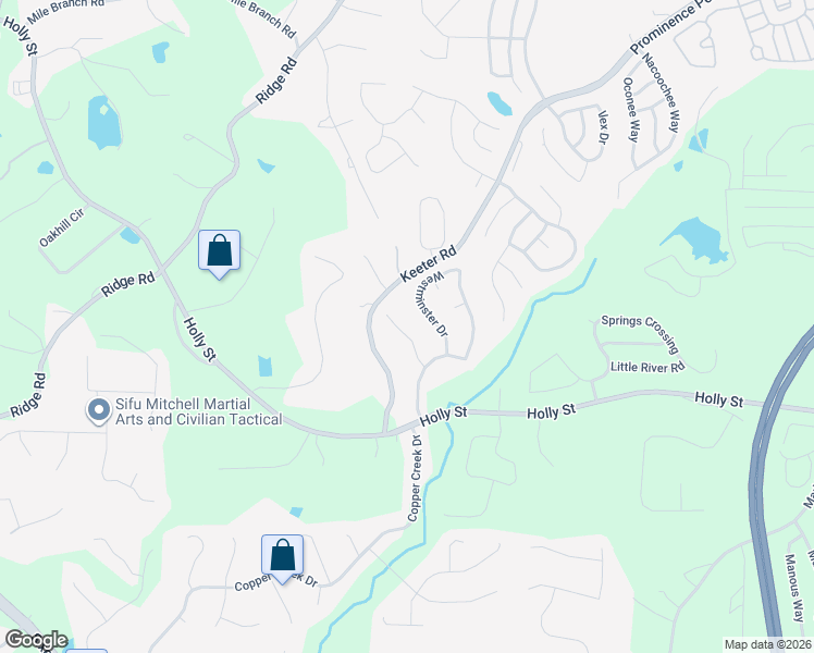 map of restaurants, bars, coffee shops, grocery stores, and more near 319 Westminster Drive in Canton
