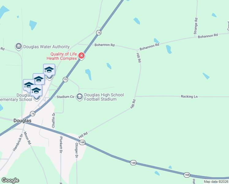 map of restaurants, bars, coffee shops, grocery stores, and more near 300 Martin Road in Horton