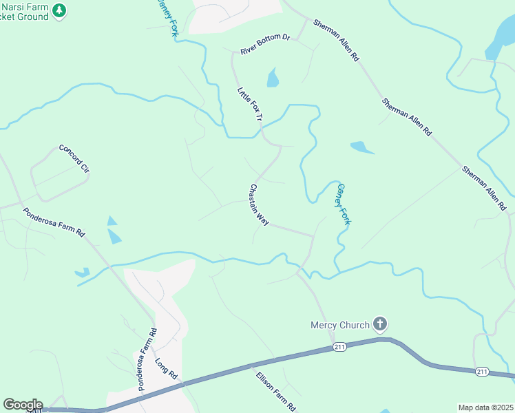map of restaurants, bars, coffee shops, grocery stores, and more near 5209 Chastain Way in Gainesville