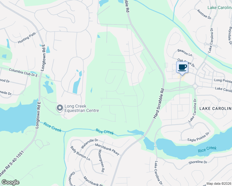 map of restaurants, bars, coffee shops, grocery stores, and more near 224 Sandfarm Trail in Blythewood