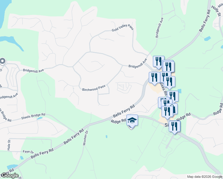 map of restaurants, bars, coffee shops, grocery stores, and more near 246 Trecastle Square in Canton
