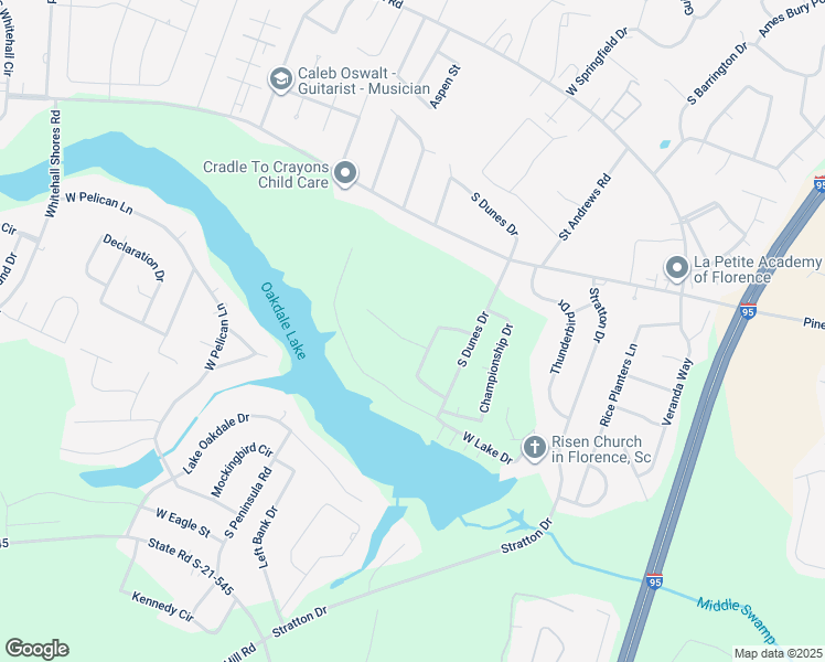 map of restaurants, bars, coffee shops, grocery stores, and more near 3805 Pebble Road in Florence