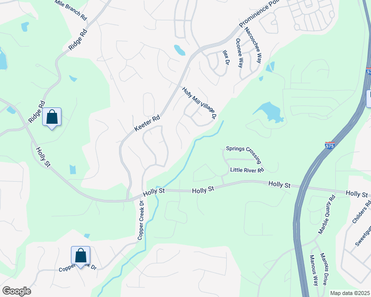 map of restaurants, bars, coffee shops, grocery stores, and more near 345 Meadows Lane in Canton