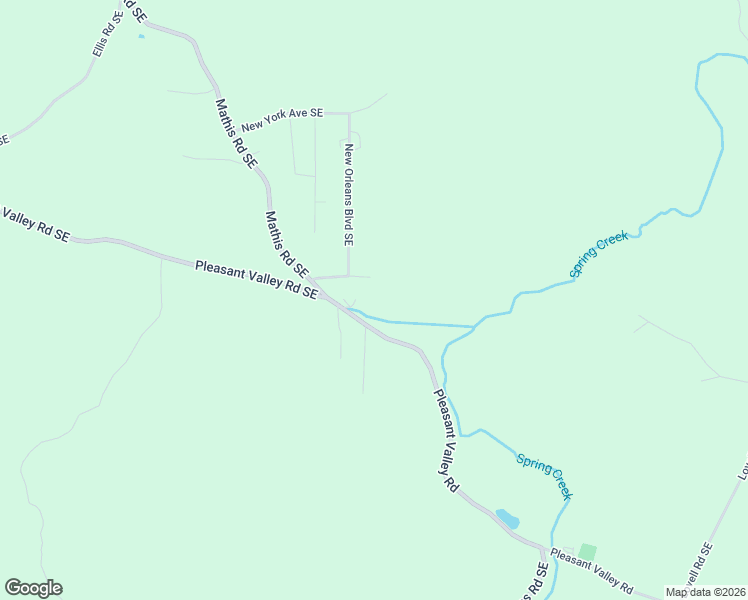 map of restaurants, bars, coffee shops, grocery stores, and more near 1811 Pleasant Valley Road Southeast in Silver Creek