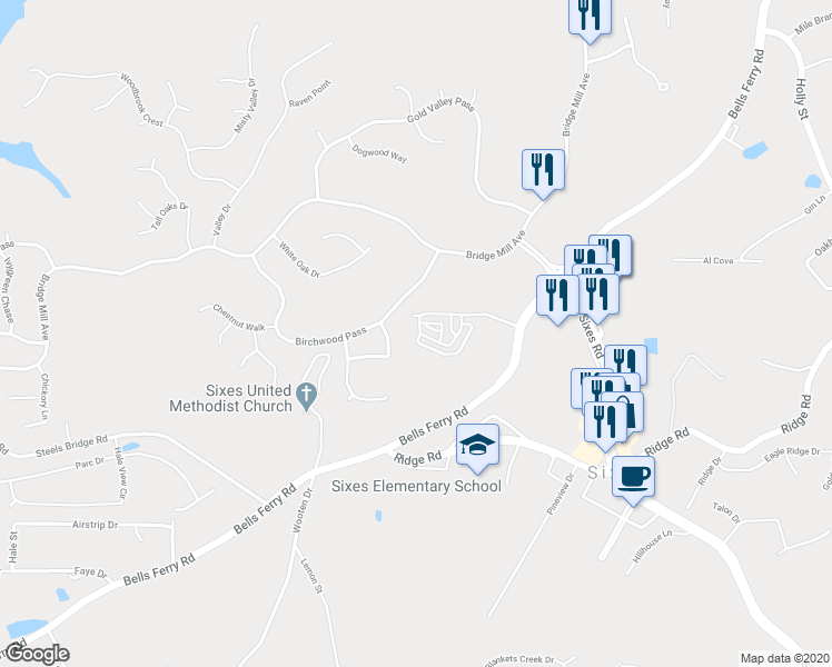 map of restaurants, bars, coffee shops, grocery stores, and more near 246 Trecastle Square in Canton