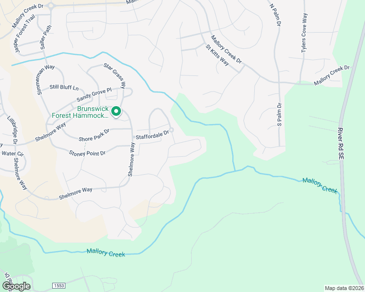 map of restaurants, bars, coffee shops, grocery stores, and more near 6354 Saxon Meadow Drive in Leland