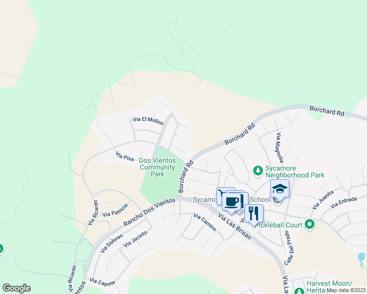 map of restaurants, bars, coffee shops, grocery stores, and more near 5011 Via Mesita in Thousand Oaks