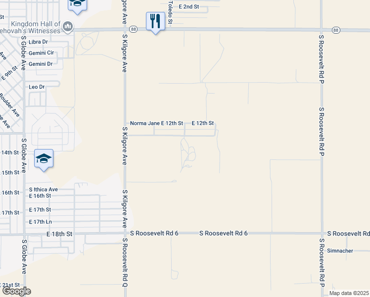 map of restaurants, bars, coffee shops, grocery stores, and more near in Portales