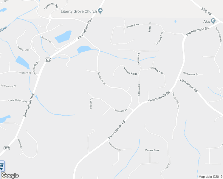 map of restaurants, bars, coffee shops, grocery stores, and more near 16710 Quayside Drive in Alpharetta