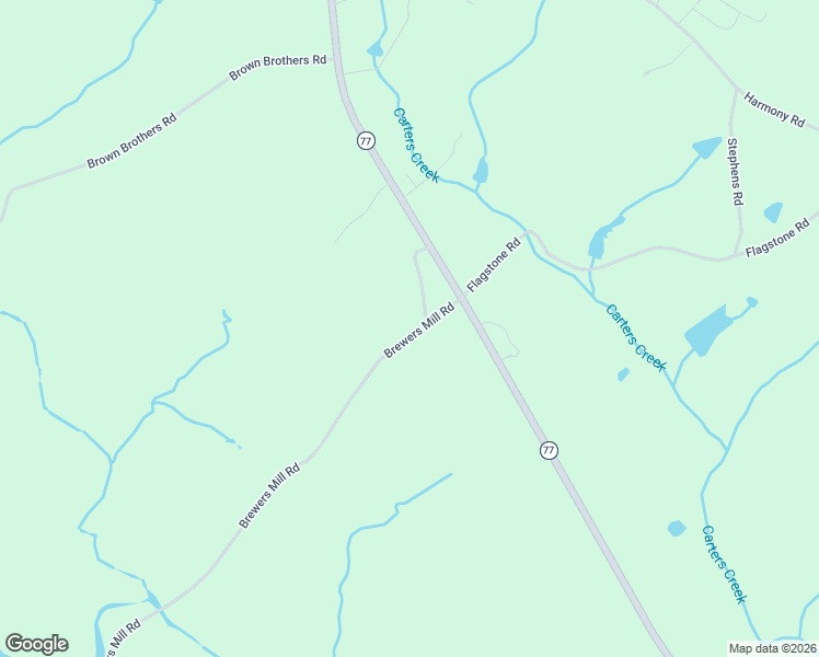 map of restaurants, bars, coffee shops, grocery stores, and more near Brewers Mill Road in Elberton