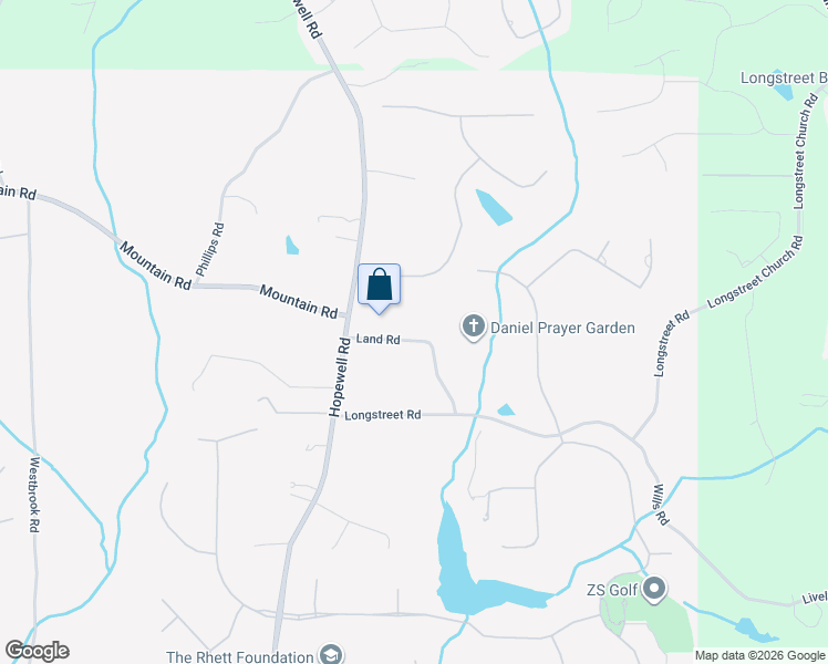 map of restaurants, bars, coffee shops, grocery stores, and more near 3050 Land Road in Alpharetta