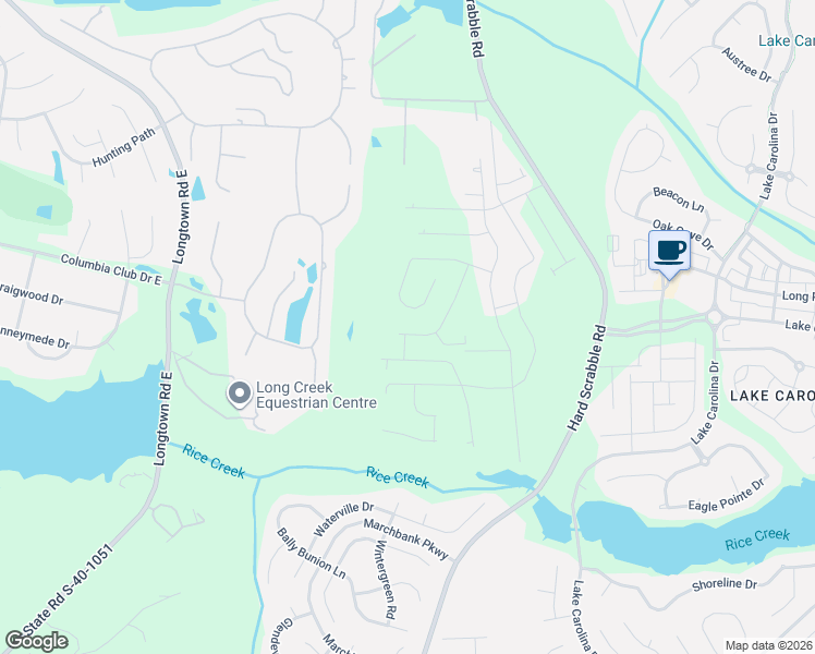 map of restaurants, bars, coffee shops, grocery stores, and more near 230 Sandfarm Trail in Blythewood