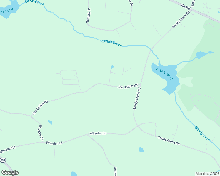 map of restaurants, bars, coffee shops, grocery stores, and more near 1284 Joe Bolton Road in Commerce