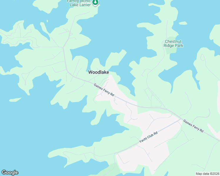 map of restaurants, bars, coffee shops, grocery stores, and more near 6604 Gaines Ferry Road in Flowery Branch