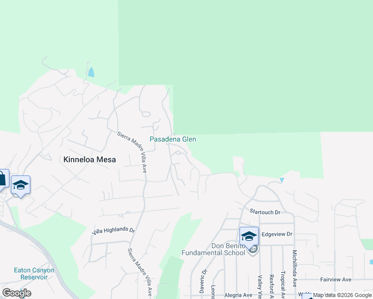 map of restaurants, bars, coffee shops, grocery stores, and more near 1655 Hastings Heights Lane in Pasadena
