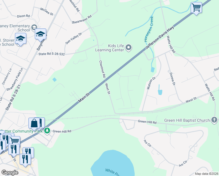map of restaurants, bars, coffee shops, grocery stores, and more near 1114 West Street in Elgin
