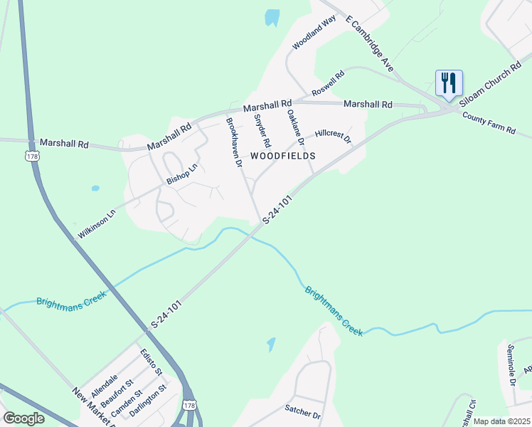 map of restaurants, bars, coffee shops, grocery stores, and more near 206 Brookhaven Drive in Greenwood