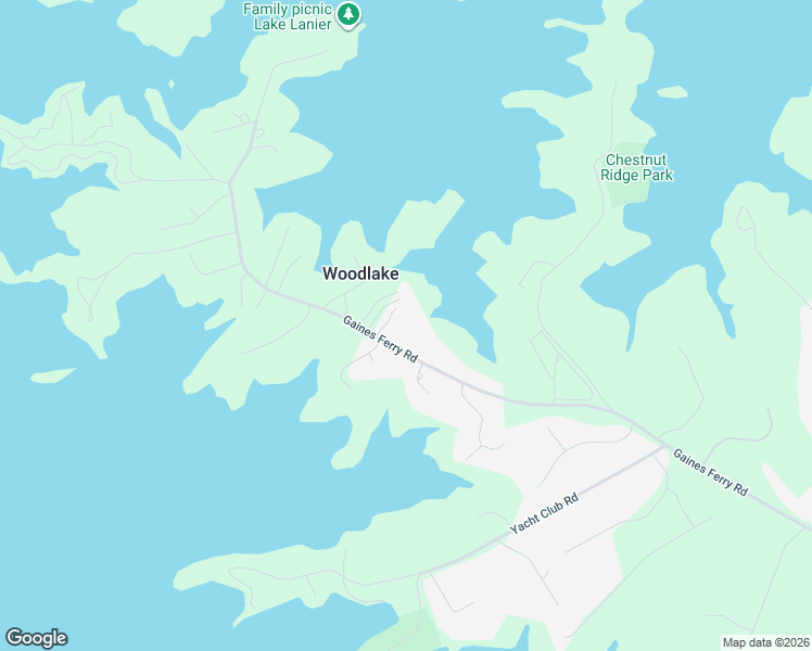 map of restaurants, bars, coffee shops, grocery stores, and more near 6604 Gaines Ferry Road in Flowery Branch