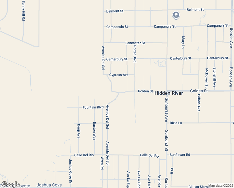 map of restaurants, bars, coffee shops, grocery stores, and more near 4195 Avenida Del Sol in Joshua Tree