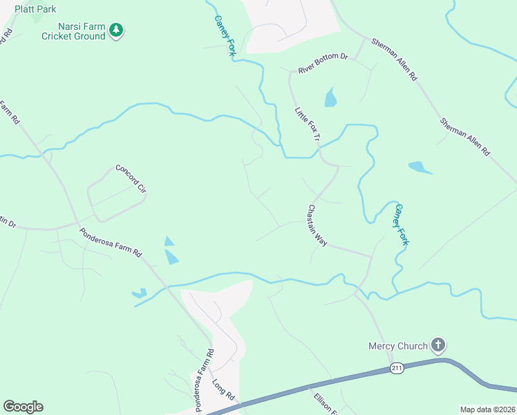 map of restaurants, bars, coffee shops, grocery stores, and more near 5321 Shadow Walk Way in Gainesville