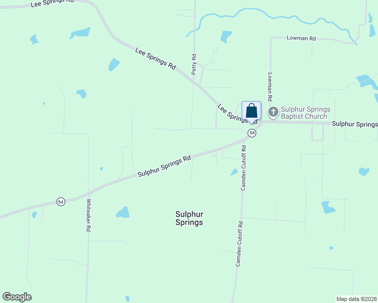 map of restaurants, bars, coffee shops, grocery stores, and more near 9501 Sulphur Springs Road in Pine Bluff